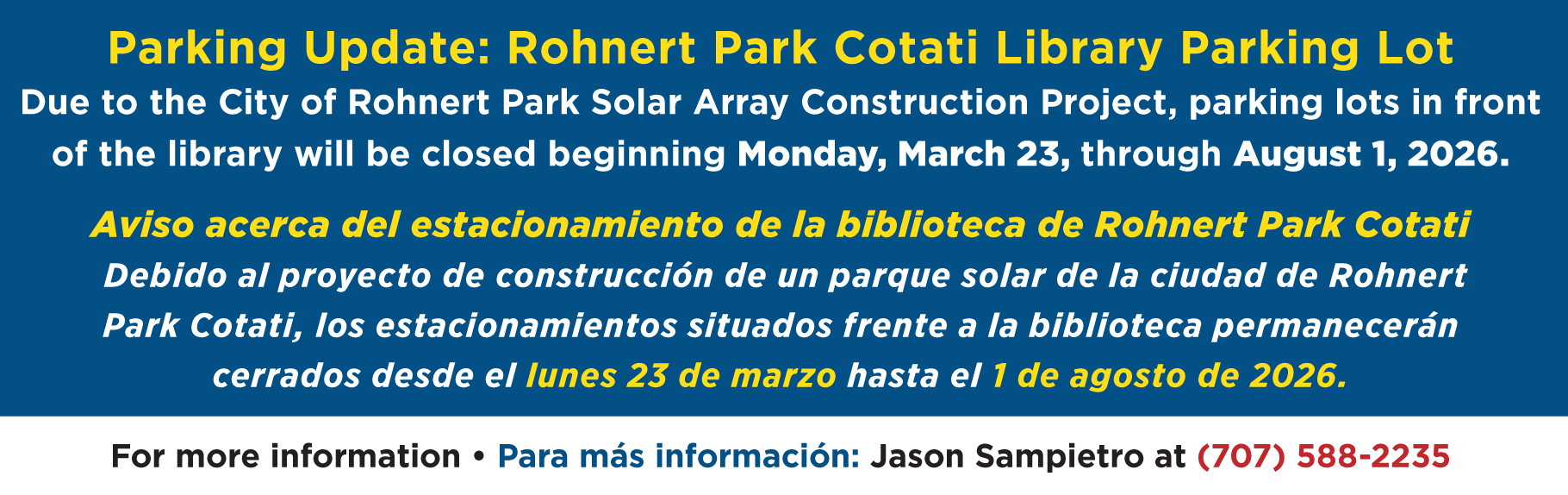 Parking Update homeslide